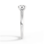 Adriana Round Cut Lab Grown Diamond 18Kt White Gold Engagement Ring - View 4