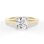 Adriana Round Cut Lab Grown Diamond 18Kt Yellow Gold Engagement Ring