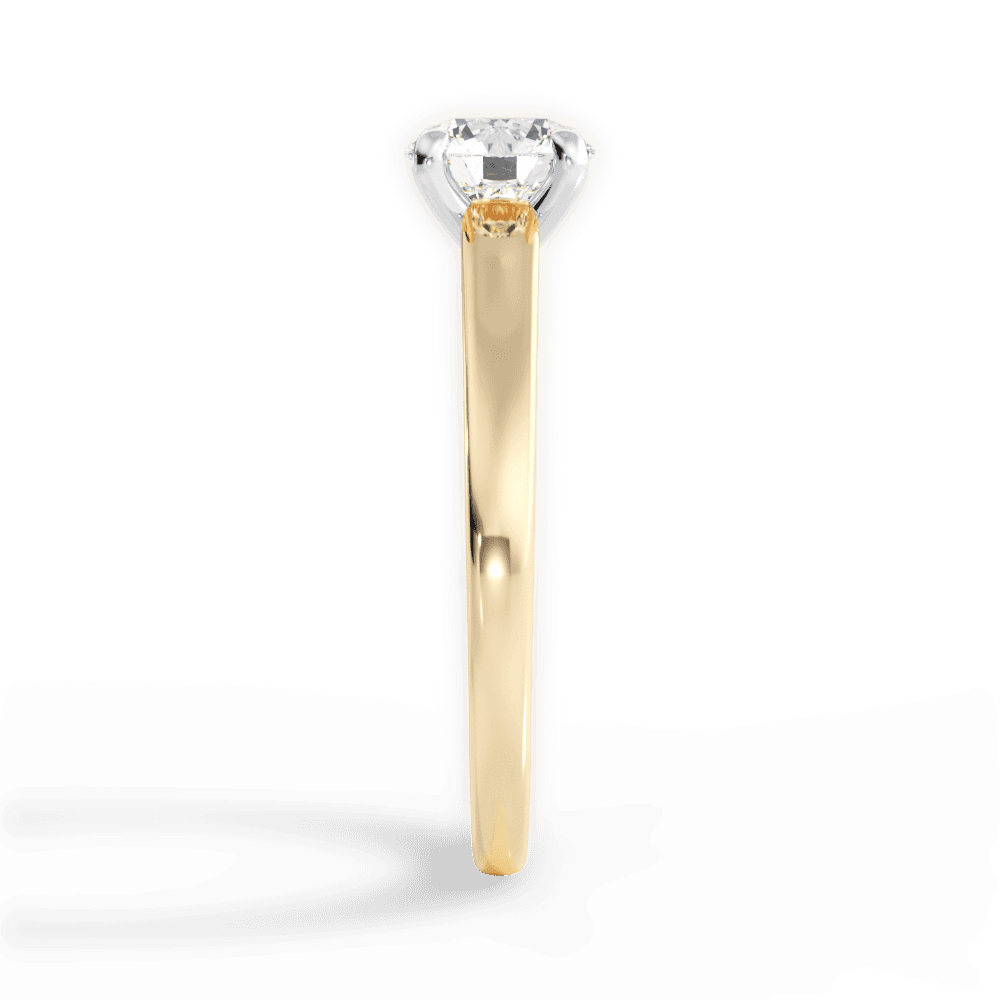 Adriana Round Cut Lab Grown Diamond 18Kt Rose Gold Engagement Ring - View 2