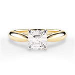 Amy Asscher Cut Lab Grown Diamond 18Kt Yellow Gold Engagement Ring