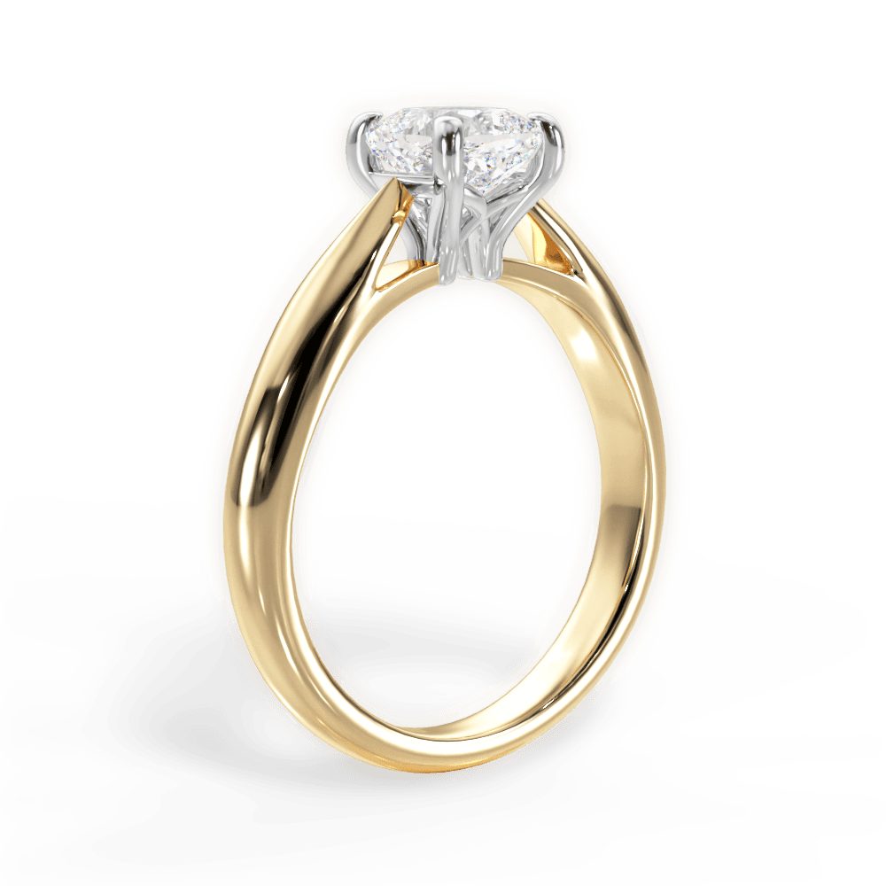 Amy Cushion Cut Lab Grown Diamond 18Kt Yellow Gold Engagement Ring - View 4