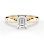 Amy Emerald Cut Lab Grown Diamond 18Kt Yellow Gold Engagement Ring