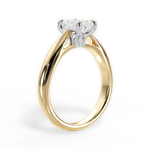 Amy Emerald Cut Lab Grown Diamond 18Kt Yellow Gold Engagement Ring - View 2