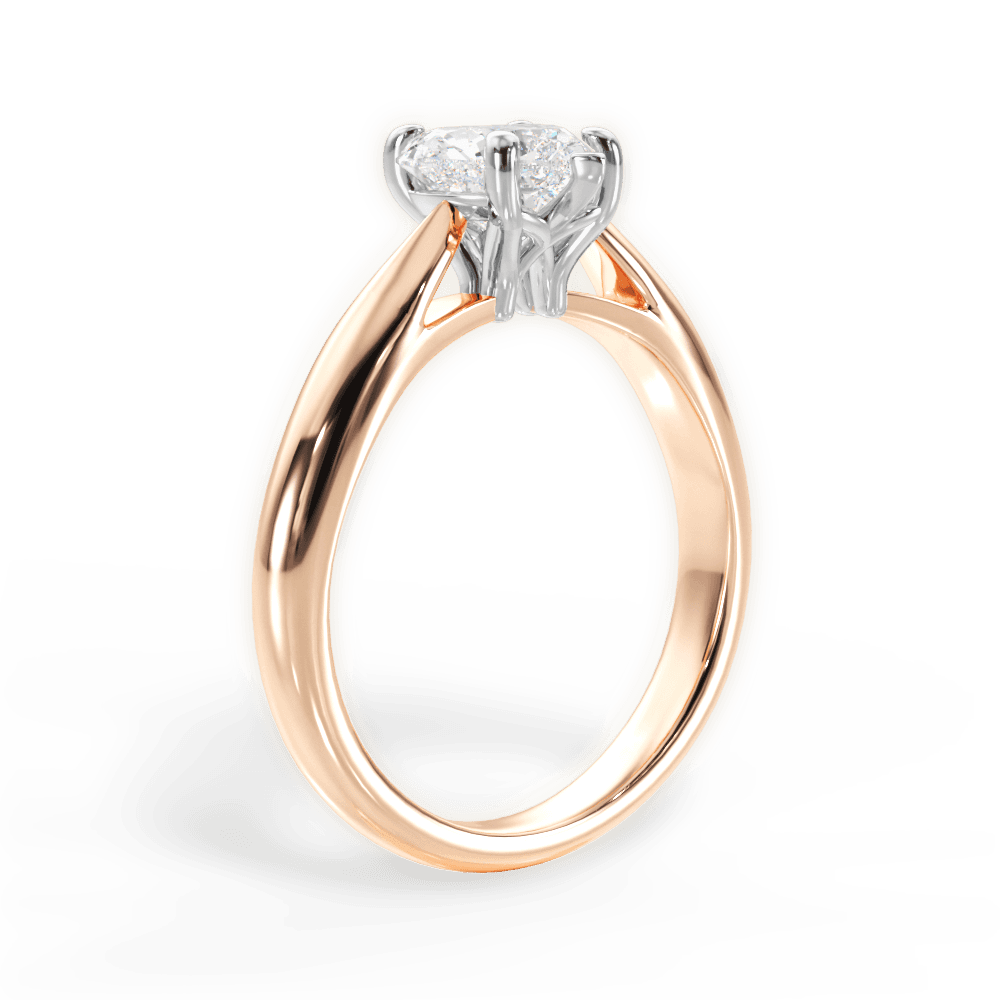 Amy Heart Cut Lab Grown Diamond 18Kt Rose Gold Engagement Ring - View 4