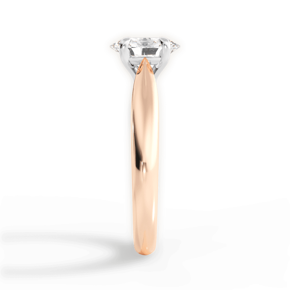 Amy Oval Cut Lab Grown Diamond 18Kt Rose Gold Engagement Ring - View 2