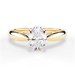 Amy Oval Cut Lab Grown Diamond 18Kt Yellow Gold Engagement Ring