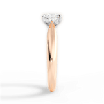 Amy Princess Cut Lab Grown Diamond 18Kt Rose Gold Engagement Ring - View 3