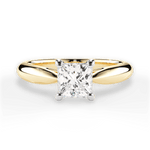 Amy Princess Cut Lab Grown Diamond 18Kt Yellow Gold Engagement Ring