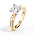 Amy Princess Cut Lab Grown Diamond 18Kt Yellow Gold Engagement Ring - View 3