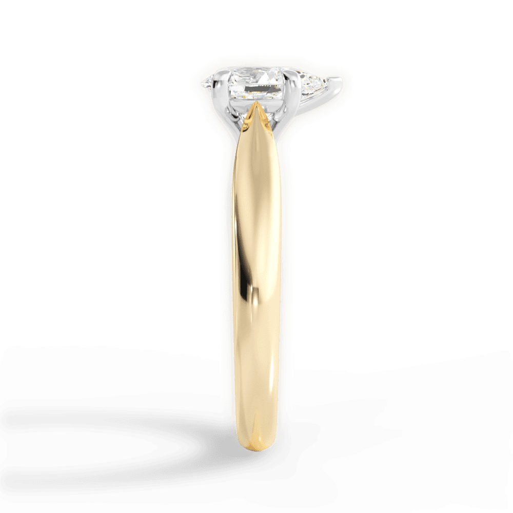Amy Pear Cut Lab Grown Diamond 18Kt Yellow Gold Engagement Ring - View 2