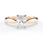 Amy Radiant Cut Lab Grown Diamond 18Kt Rose Gold Engagement Ring