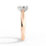 Amy Radiant Cut Lab Grown Diamond 18Kt Rose Gold Engagement Ring - View 4