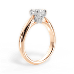 Amy Round Cut Lab Grown Diamond 18Kt Rose Gold Engagement Ring - View 3