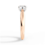 Amy Round Cut Lab Grown Diamond 18Kt Rose Gold Engagement Ring - View 4