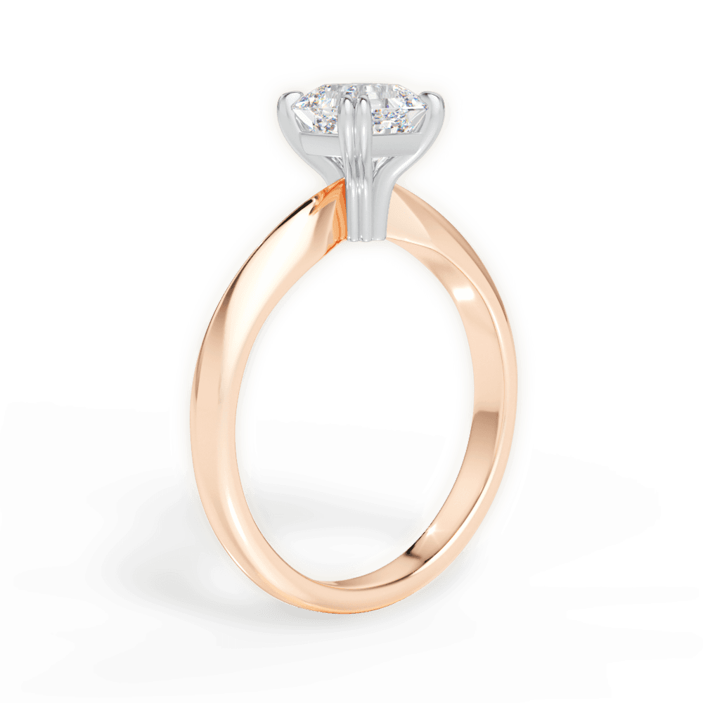 Anastasia Asscher Cut Lab Grown Diamond 18Kt Rose Gold Engagement Ring - View 4