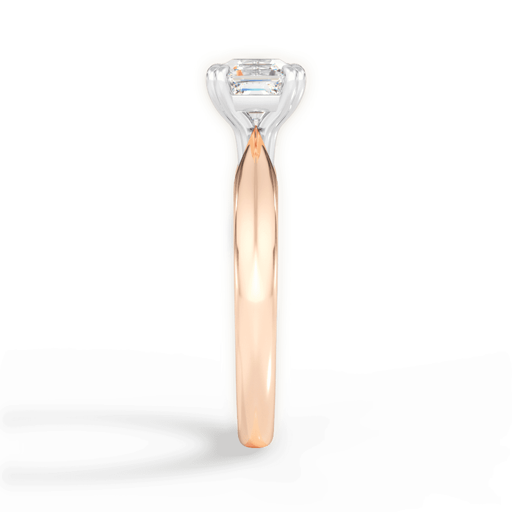 Anastasia Asscher Cut Lab Grown Diamond 18Kt Rose Gold Engagement Ring - View 3