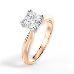 Anastasia Asscher Cut Lab Grown Diamond 18Kt Rose Gold Engagement Ring - View 2