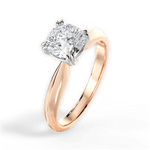 Anastasia Cushion Cut Lab Grown Diamond 18Kt Rose Gold Engagement Ring - View 4