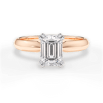 Anastasia Emerald Cut Lab Grown Diamond 18Kt Rose Gold Engagement Ring