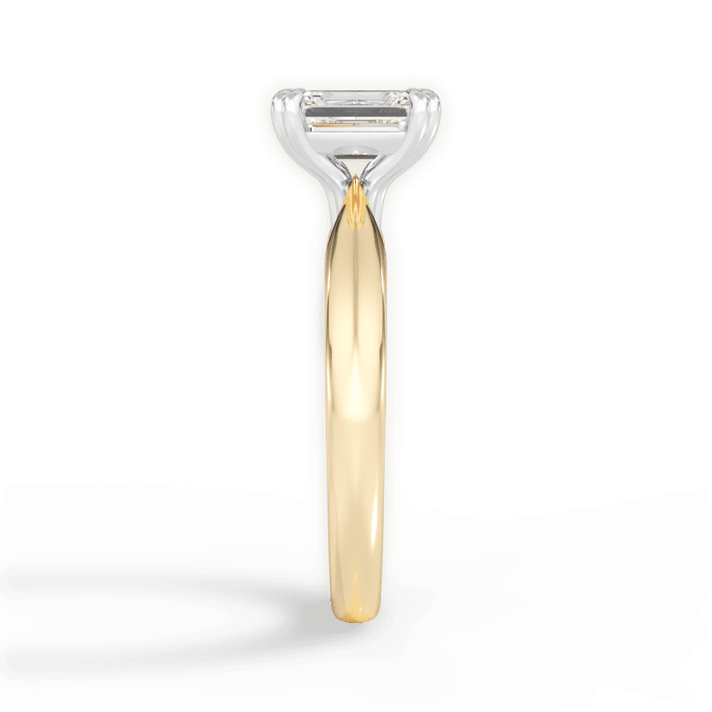 Anastasia Emerald Cut Lab Grown Diamond 18Kt Yellow Gold Engagement Ring - View 3