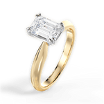 Anastasia Emerald Cut Lab Grown Diamond 18Kt Yellow Gold Engagement Ring - View 4