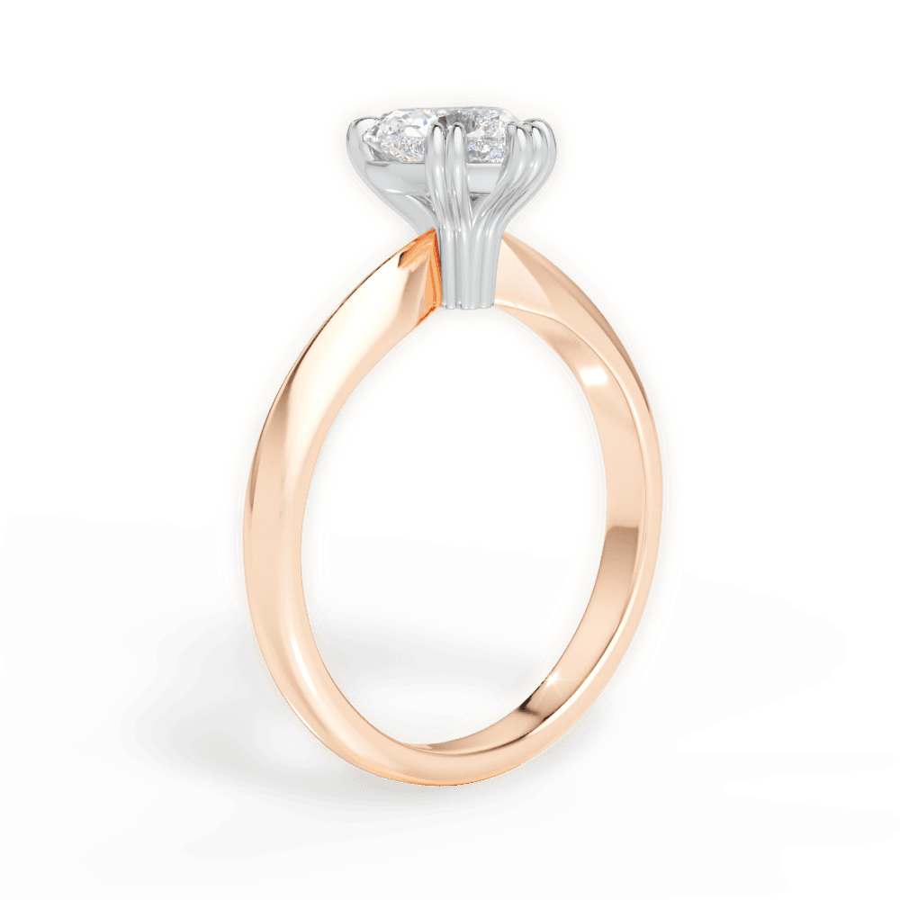 Anastasia Heart Cut Lab Grown Diamond 18Kt Rose Gold Engagement Ring - View 4