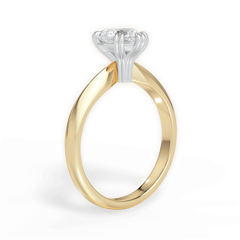 Anastasia Heart Cut Lab Grown Diamond 18Kt Yellow Gold Engagement Ring - View 2