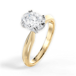 Anastasia Oval Cut Lab Grown Diamond 18Kt Yellow Gold Engagement Ring - View 3
