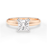 Anastasia Princess Cut Lab Grown Diamond 18Kt Rose Gold Engagement Ring