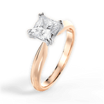 Anastasia Princess Cut Lab Grown Diamond 18Kt Rose Gold Engagement Ring - View 4