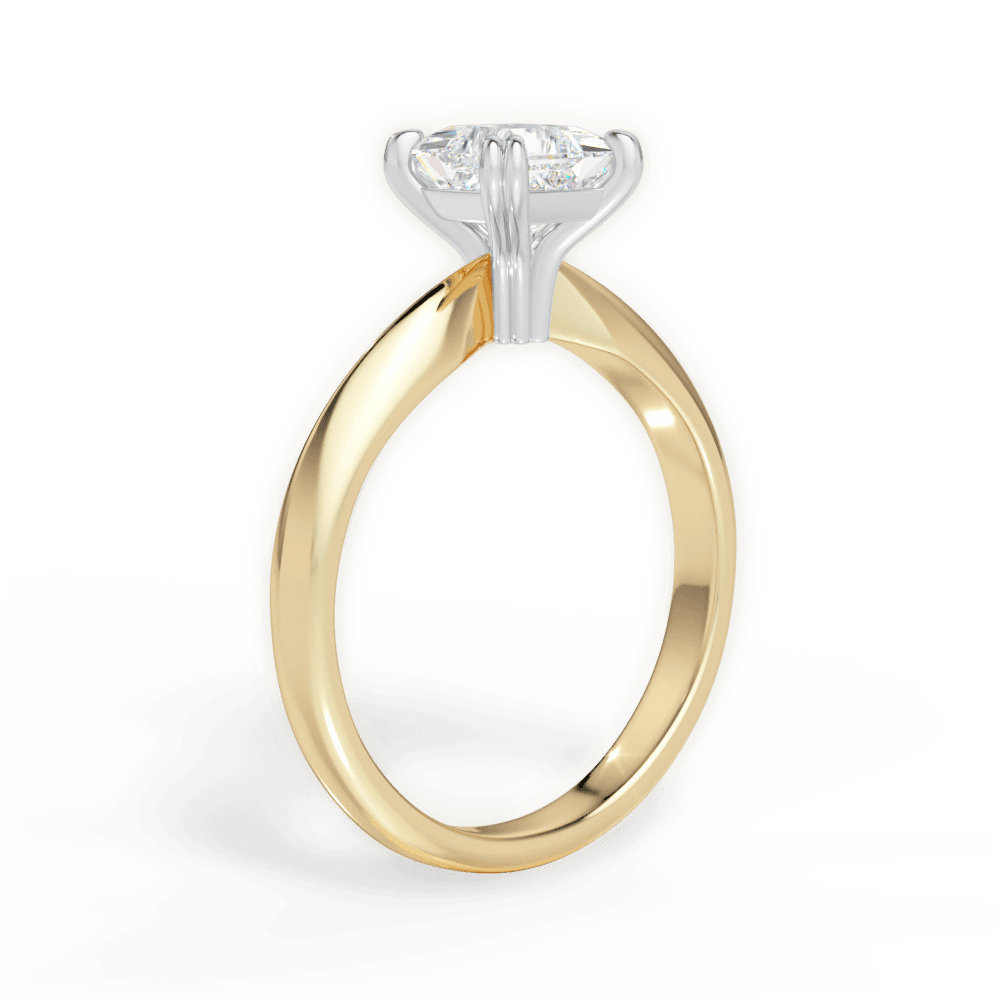 Anastasia Princess Cut Lab Grown Diamond 18Kt Yellow Gold Engagement Ring - View 4