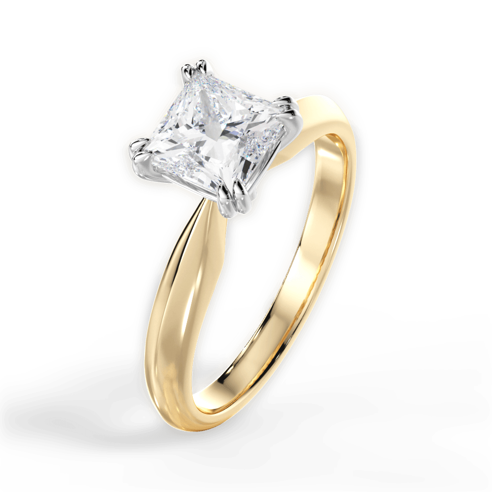 Anastasia Princess Cut Lab Grown Diamond 18Kt Yellow Gold Engagement Ring - View 3