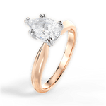 Anastasia Pear Cut Lab Grown Diamond 18Kt Rose Gold Engagement Ring - View 4