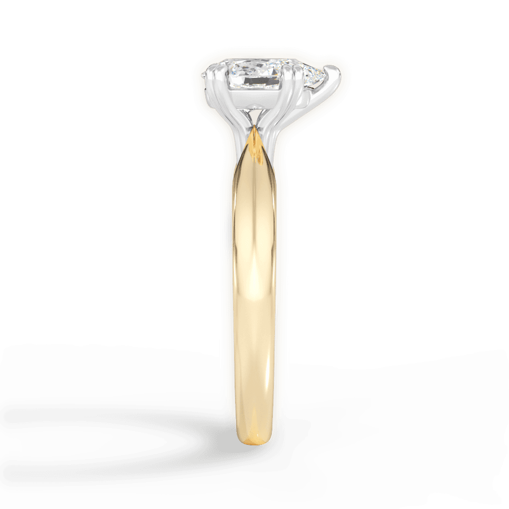 Anastasia Pear Cut Lab Grown Diamond 18Kt Yellow Gold Engagement Ring - View 4