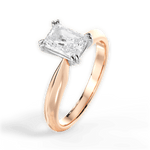 Anastasia Radiant Cut Lab Grown Diamond 18Kt Rose Gold Engagement Ring - View 3