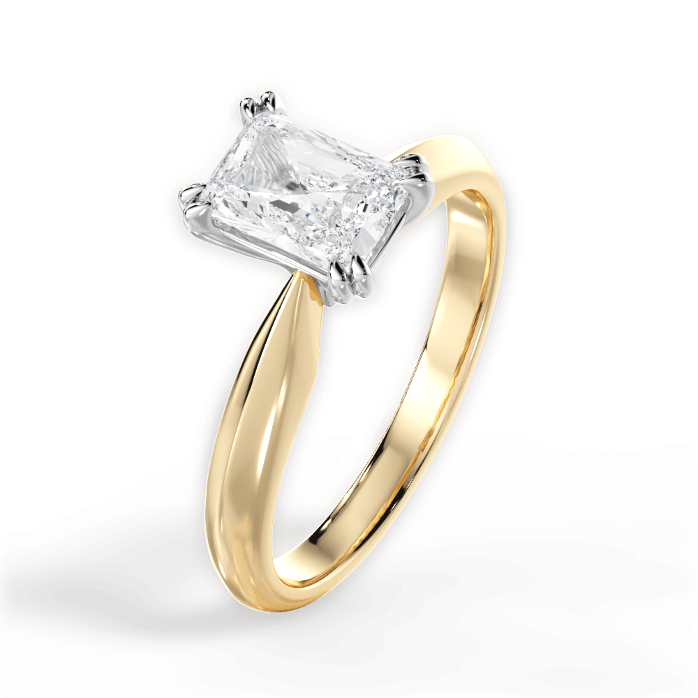 Anastasia Radiant Cut Lab Grown Diamond 18Kt Yellow Gold Engagement Ring - View 4