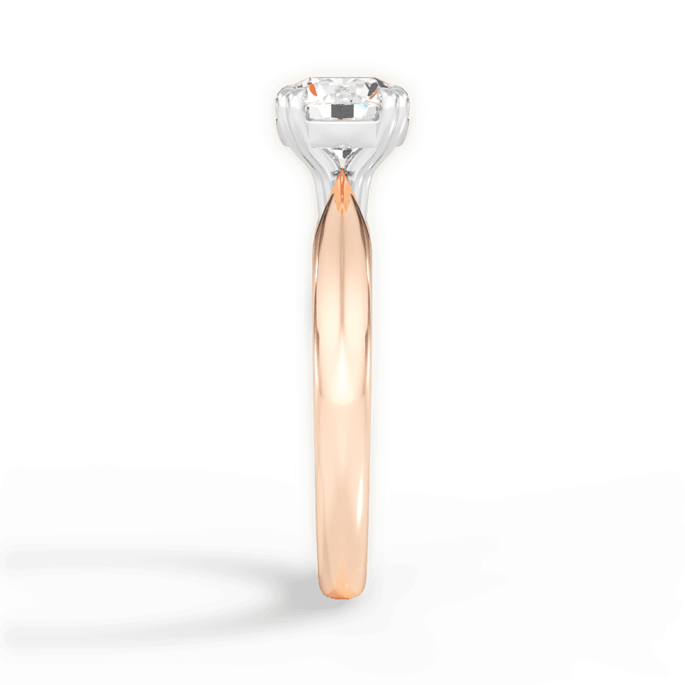 Anastasia Round Cut Lab Grown Diamond 18Kt Rose Gold Engagement Ring - View 2