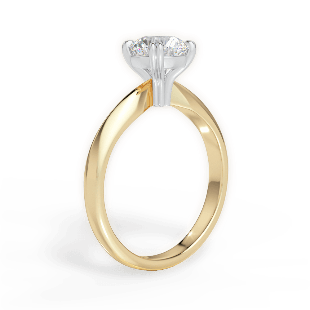 Anastasia Round Cut Lab Grown Diamond 18Kt Yellow Gold Engagement Ring - View 4