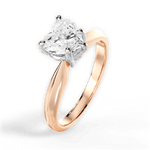 Amanda Heart Cut Lab Grown Diamond 18Kt Rose Gold Engagement Ring - View 3