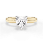 Amanda Heart Cut Lab Grown Diamond 18Kt Yellow Gold Engagement Ring
