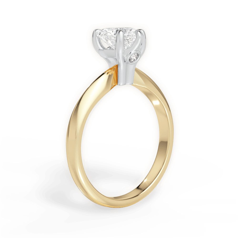 Amanda Heart Cut Lab Grown Diamond 18Kt Yellow Gold Engagement Ring - View 2