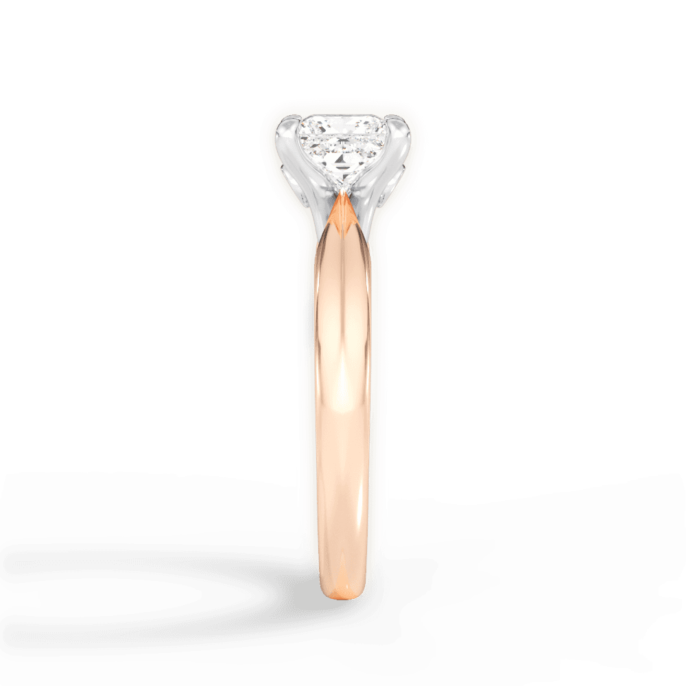 Amanda Princess Cut Lab Grown Diamond 18Kt Rose Gold Engagement Ring - View 3
