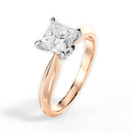 Amanda Princess Cut Lab Grown Diamond 18Kt Rose Gold Engagement Ring - View 4