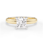 Amanda Princess Cut Lab Grown Diamond 18Kt Yellow Gold Engagement Ring