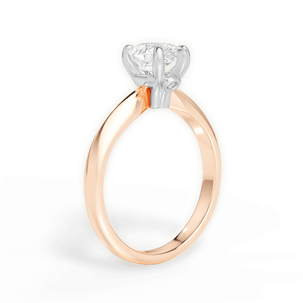 Amanda Pear Cut Lab Grown Diamond 18Kt Rose Gold Engagement Ring - View 2