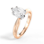 Amanda Pear Cut Lab Grown Diamond 18Kt Rose Gold Engagement Ring - View 4