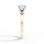 Alicia Asscher Cut Lab Grown Diamond 18Kt Rose Gold Engagement Ring - View 2