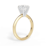 Alicia Asscher Cut Lab Grown Diamond 18Kt Yellow Gold Engagement Ring - View 3