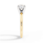 Alicia Asscher Cut Lab Grown Diamond 18Kt Yellow Gold Engagement Ring - View 2