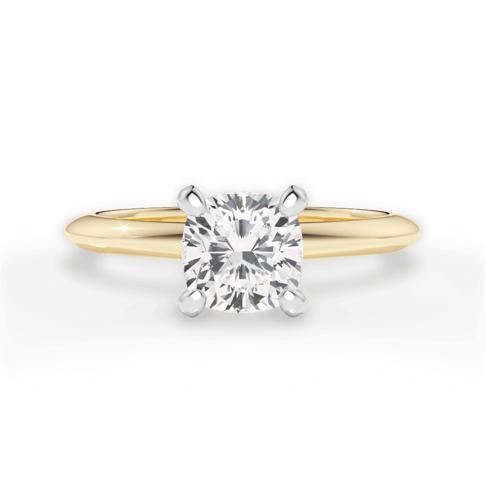 Alicia Cushion Cut Lab Grown Diamond 18Kt Yellow Gold Engagement Ring